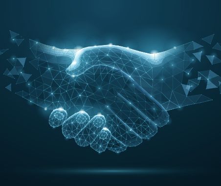 digital healthcare handshake